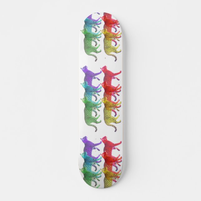Färglöst katt Crowd Skateboard Bräda 21,5 Cm (Framsida)