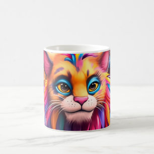 Färglöst katt kaffemugg