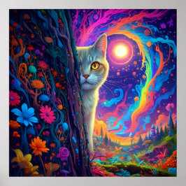 Färglöst katt poster