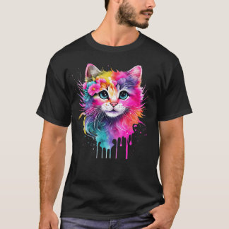 Färglöst katt t shirt