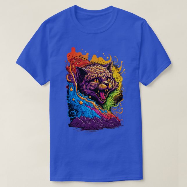 Färglöst katt t shirt (Design framsida)