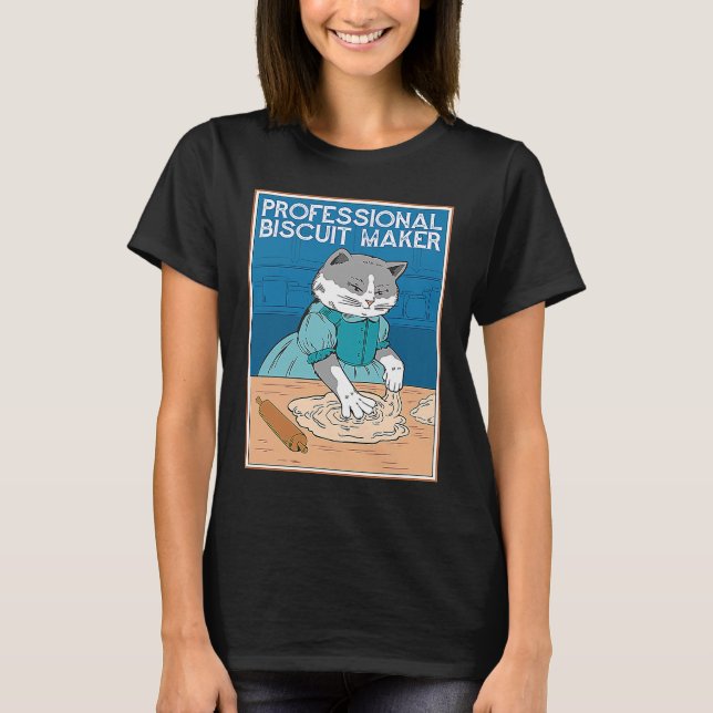 Färglöst kattkatt - Maker - Realistisk bakerkatt V T Shirt (Framsida)