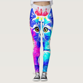 Färglöst kattkonst leggings