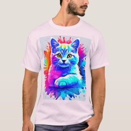 Färglöst kattkonst t shirt