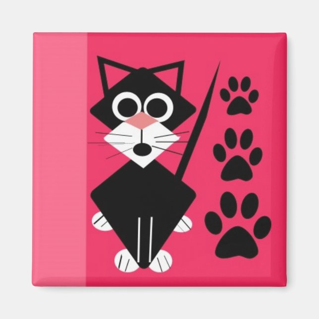 Färglöst kattmagnet magnet (Framsidan)