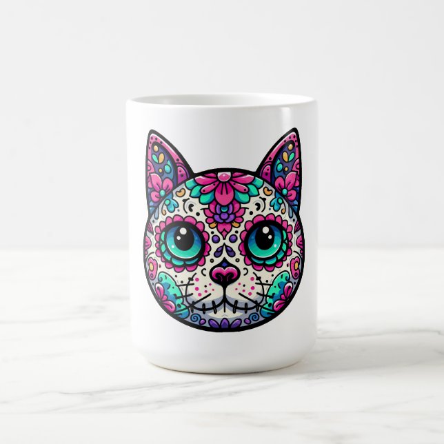Färglöst kattsocker Skull Kaffemugg (Center)