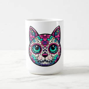 Färglöst kattsocker Skull Kaffemugg