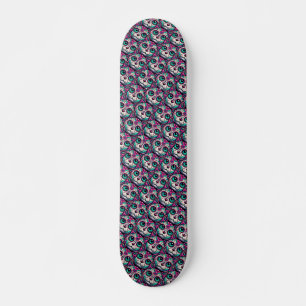 Färglöst kattsocker Skull Mini Skateboard Bräda 18,5 Cm