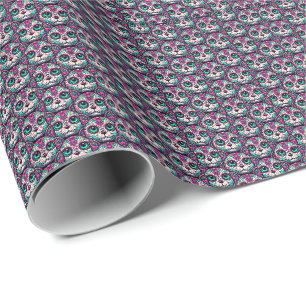 Färglöst kattsocker Skull Presentpapper
