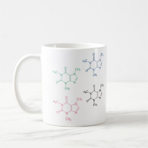 Färglöst koffeinmolekyl Mönster Kaffemugg