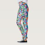 Färglöst konfetti Abstrakt Mosaic Mönster Neck Tie Leggings<br><div class="desc">Coola färglös, unik abstrakt konfettliknande mosaik mönster med blå övertoner, sömlös mönster.</div>
