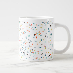 Färglöst konfetti fall Mönster Jumbo Mugg