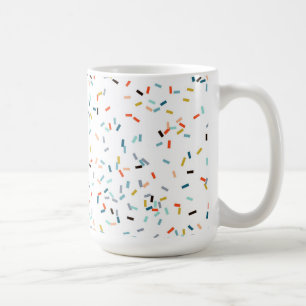 Färglöst konfetti fall Mönster Kaffemugg