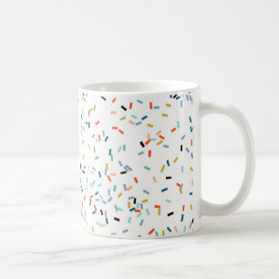 Färglöst konfetti fall Mönster Kaffemugg