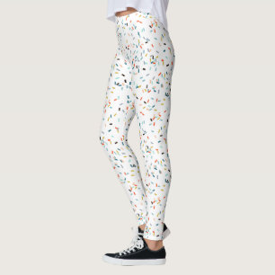 Färglöst konfetti fall Mönster Leggings