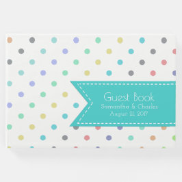 Färglöst Konfetti Polka dots Bröllop Guest Bok