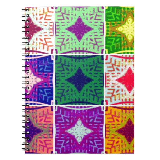 Färglöst kontrollpanel: En Starry Design Anteckningsbok Med Spiral (Framsidan)