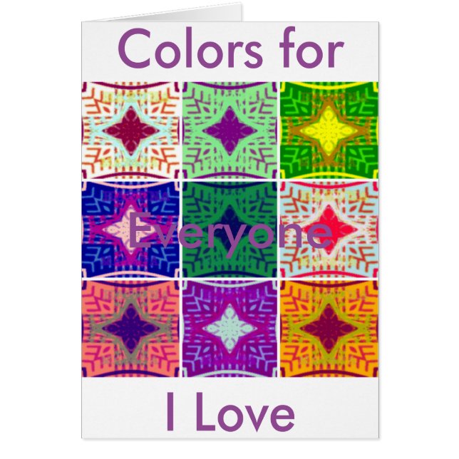 Färglöst kontrollpanel: En Starry Design Hälsningskort (Framsidan)