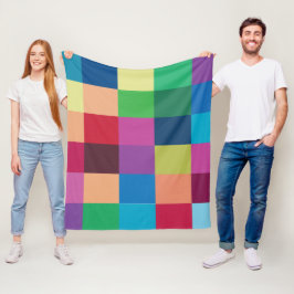 Färglöst kontrollpanel Mönster Fleecefilt