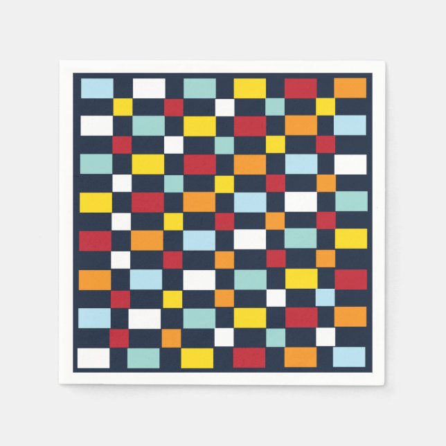 Färglöst kontrollpanel Party Pappersservett (Framsidan)