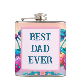 Färglöst körsbär med bästa Pappa någonsin Fickplunta