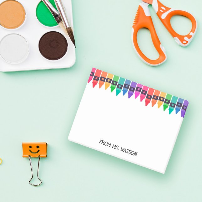 Färglöst Kritor från skollärare Post-it Block (Skapare uppladdad)