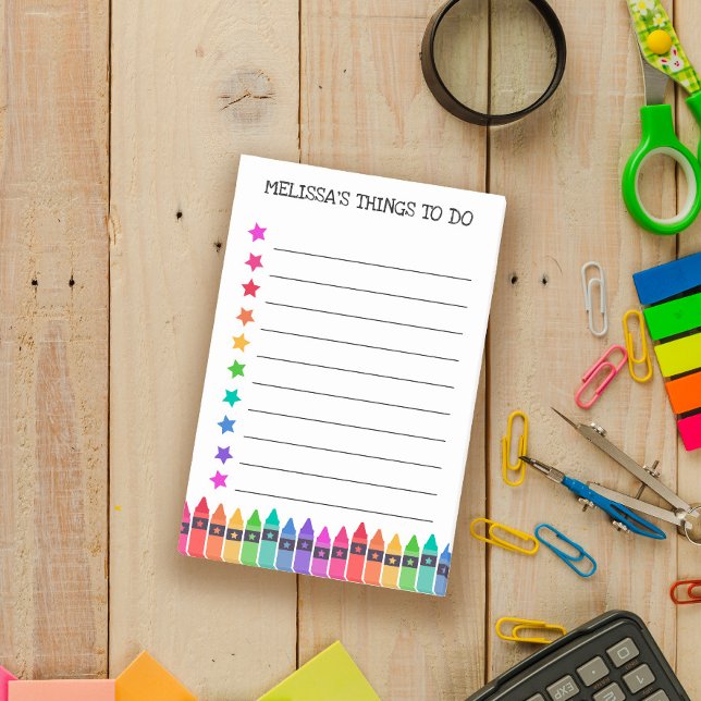 Färglöst Kritor och stjärnor Sak att göra Post-it Block (Skapare uppladdad)