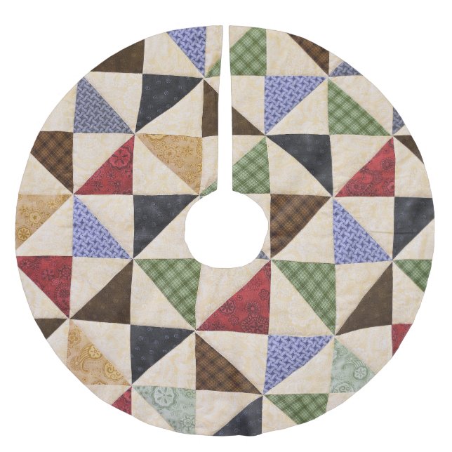 Färglöst lappverk Klokt: Flower Struktur. Julgransmatta Borstad Polyester (Framsidan)