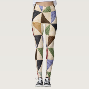 Färglöst lappverk Klokt: Flower Struktur. Leggings