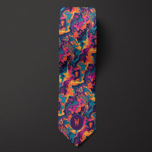 Färglöst Lava Abstrakt Neck Tie Slips