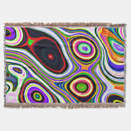 Färglöst, levande, abstrakt Mönster Filt