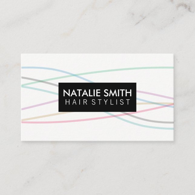 Färglöst Linjer / Möte Tidsbeställning Kort (Framsida)