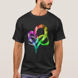 Färglöst Ljus Infinity Heart Poly Pride Polyamor T Shirt