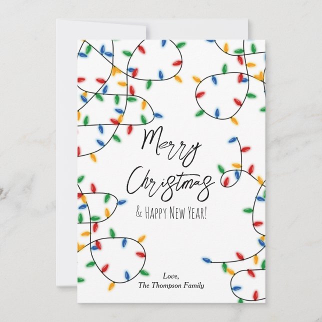 Färglöst Ljus - inget foto Julkort (Framsida)