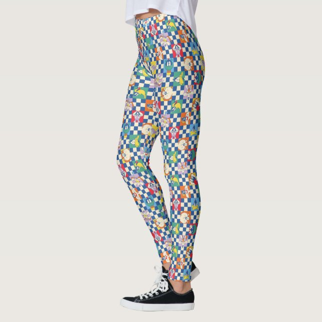 Färglöst LOONEY TUNES™ Checker Toss Mönster Leggings (Vänster)