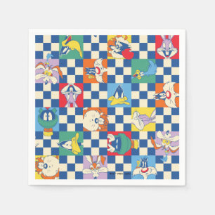 Färglöst LOONEY TUNES™ Checker Toss Mönster Pappersservett