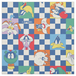 Färglöst LOONEY TUNES™ Checker Toss Mönster Tyg