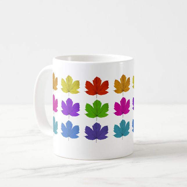 Färglöst löv kaffemugg (Framsida vänster)