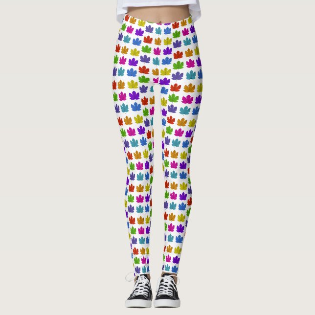 Färglöst löv leggings (Framsida)