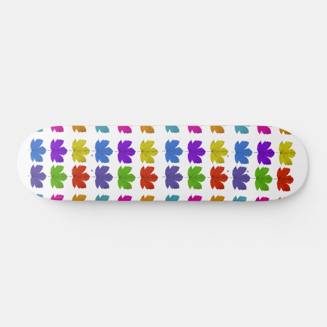 Färglöst löv mini skateboard bräda 18,5 cm (Horz)