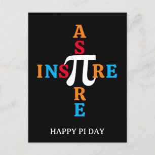 Färglöst LYCKLIG PI DAY Aspire Inspire Vykort