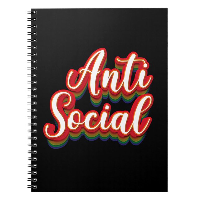 Färglöst mot Social Anteckningsbok (Framsidan)