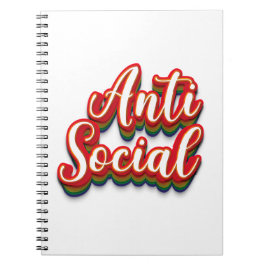 Färglöst mot Social Anteckningsbok