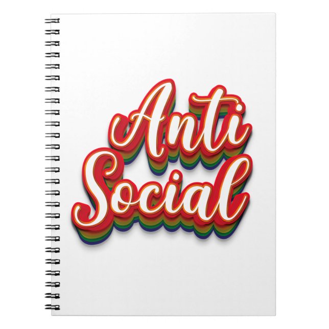 Färglöst mot Social Anteckningsbok (Framsidan)