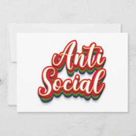 Färglöst mot Social Julkort