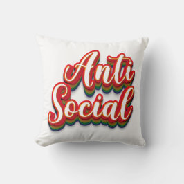 Färglöst mot Social Kudde