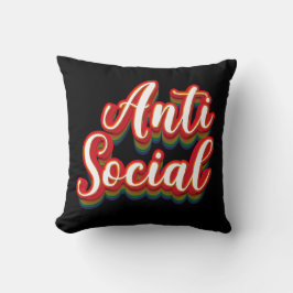 Färglöst mot Social Kudde