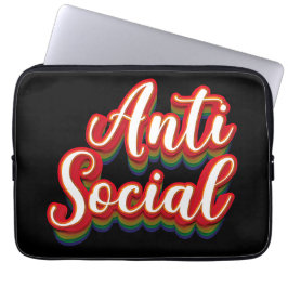 Färglöst mot Social Laptop Fodral