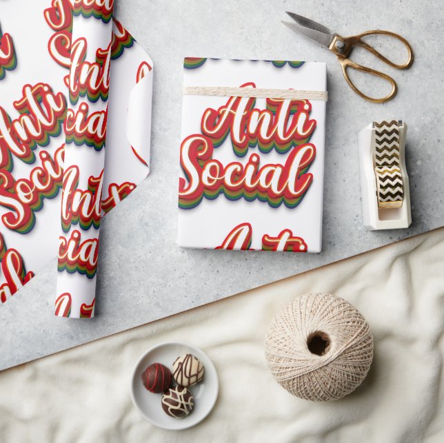 Färglöst mot Social Presentpapper (Hantverk)