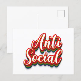 Färglöst mot Social Vykort